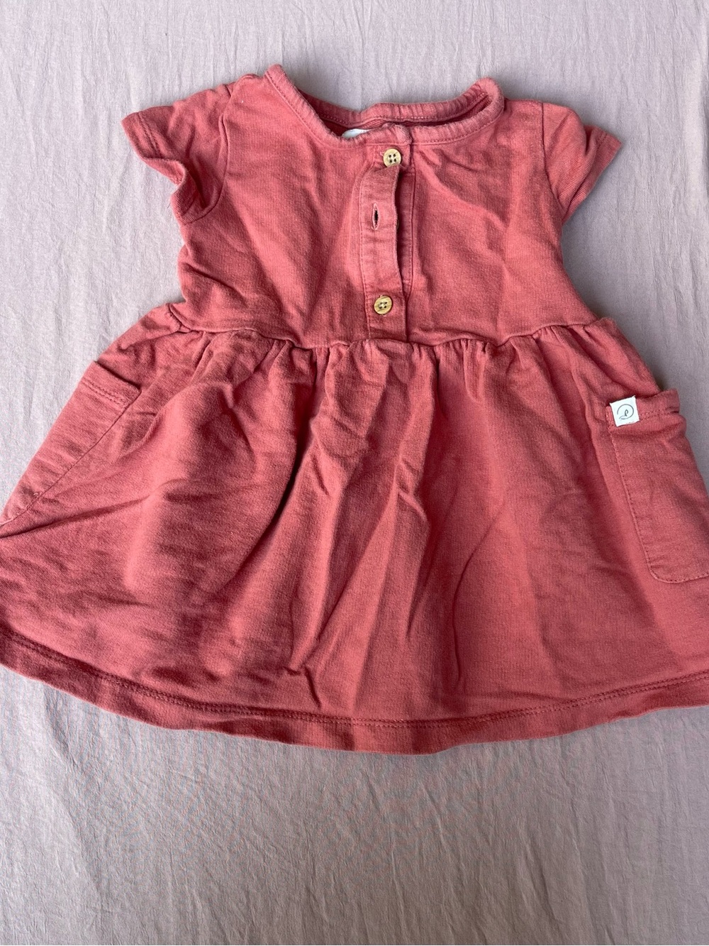 Girls' Mixed-Print Summer Dress (Blue Red Floral Stripe Cream) 12M - Picture 13 of 14